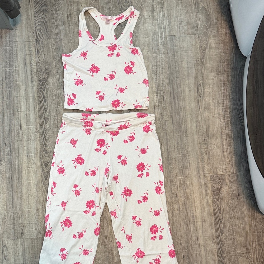 Victoria's Secret Pink Floral White Tank
